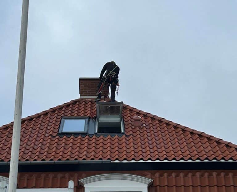 Inddækning af skorsten